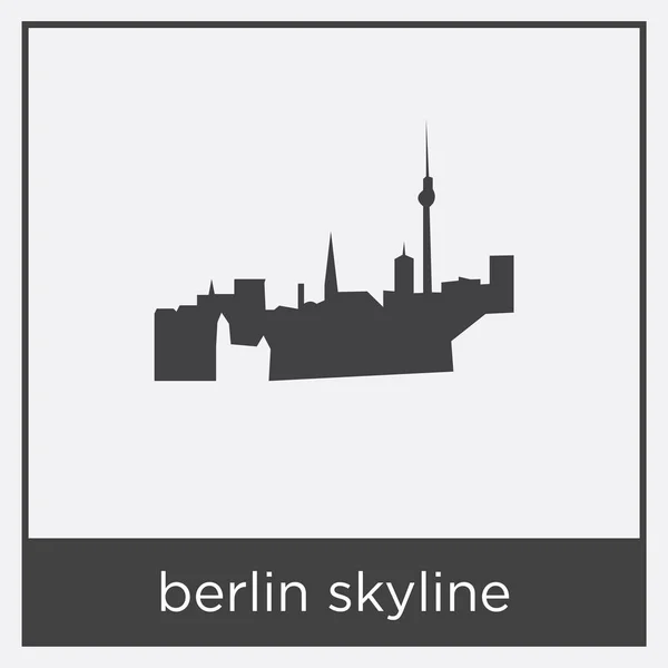 Βερολίνο εικονίδιο στον ορίζοντα που απομονώνονται σε λευκό φόντο — Διανυσματικό Αρχείο