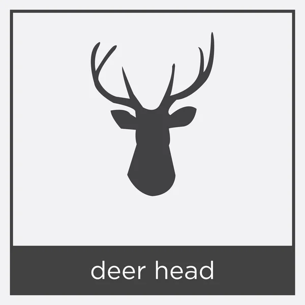 Icono de cabeza de ciervo aislado sobre fondo blanco — Vector de stock