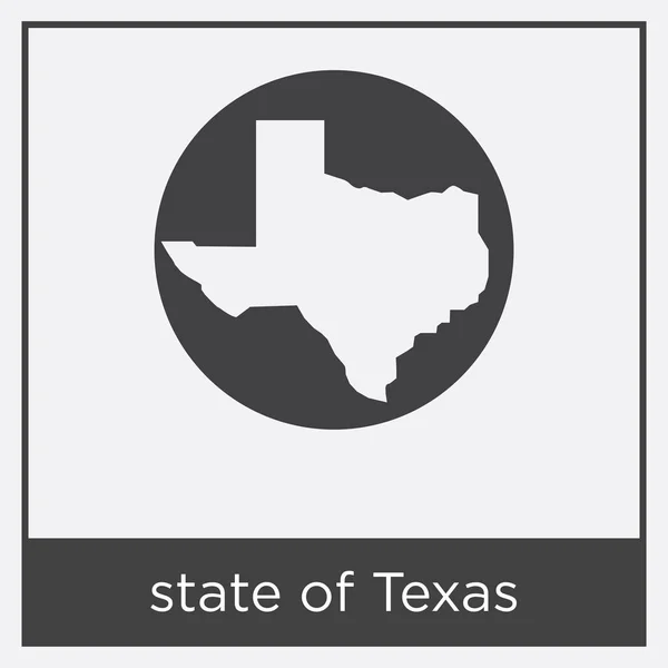 Ikon negara bagian Texas terisolasi di latar belakang putih - Stok Vektor