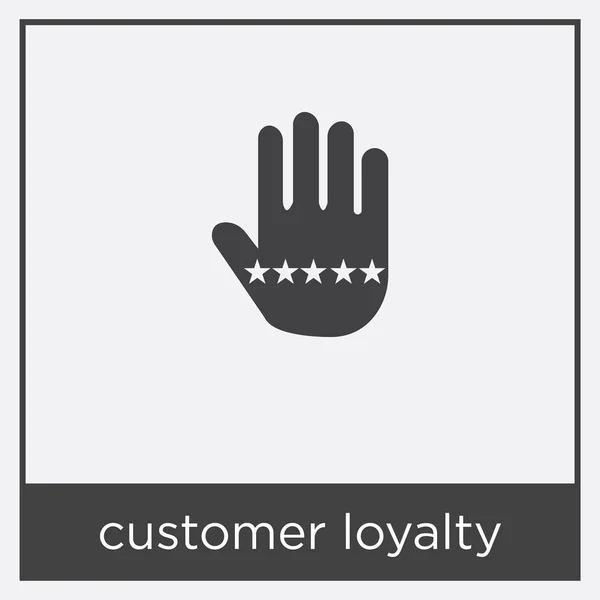 Icono de lealtad del cliente aislado sobre fondo blanco — Vector de stock