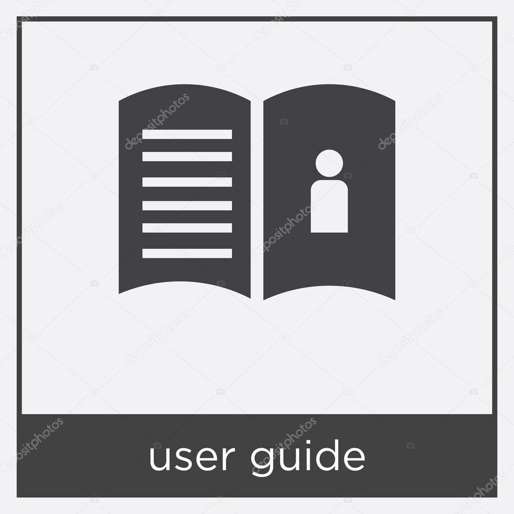 user guide icon isolated on white background