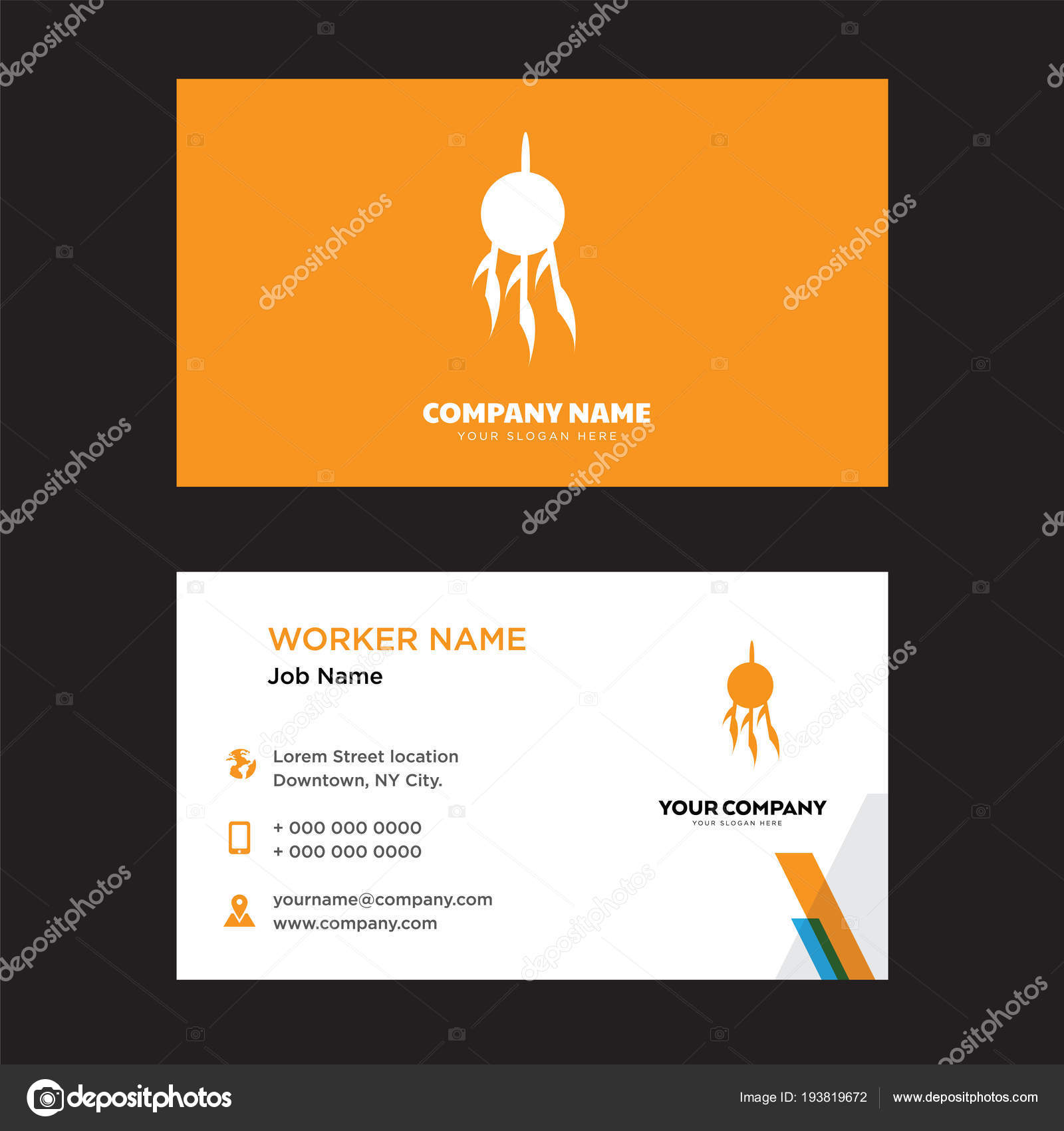 Dream Catcher Business Card Design Stock Vector C Vector Best 193819672