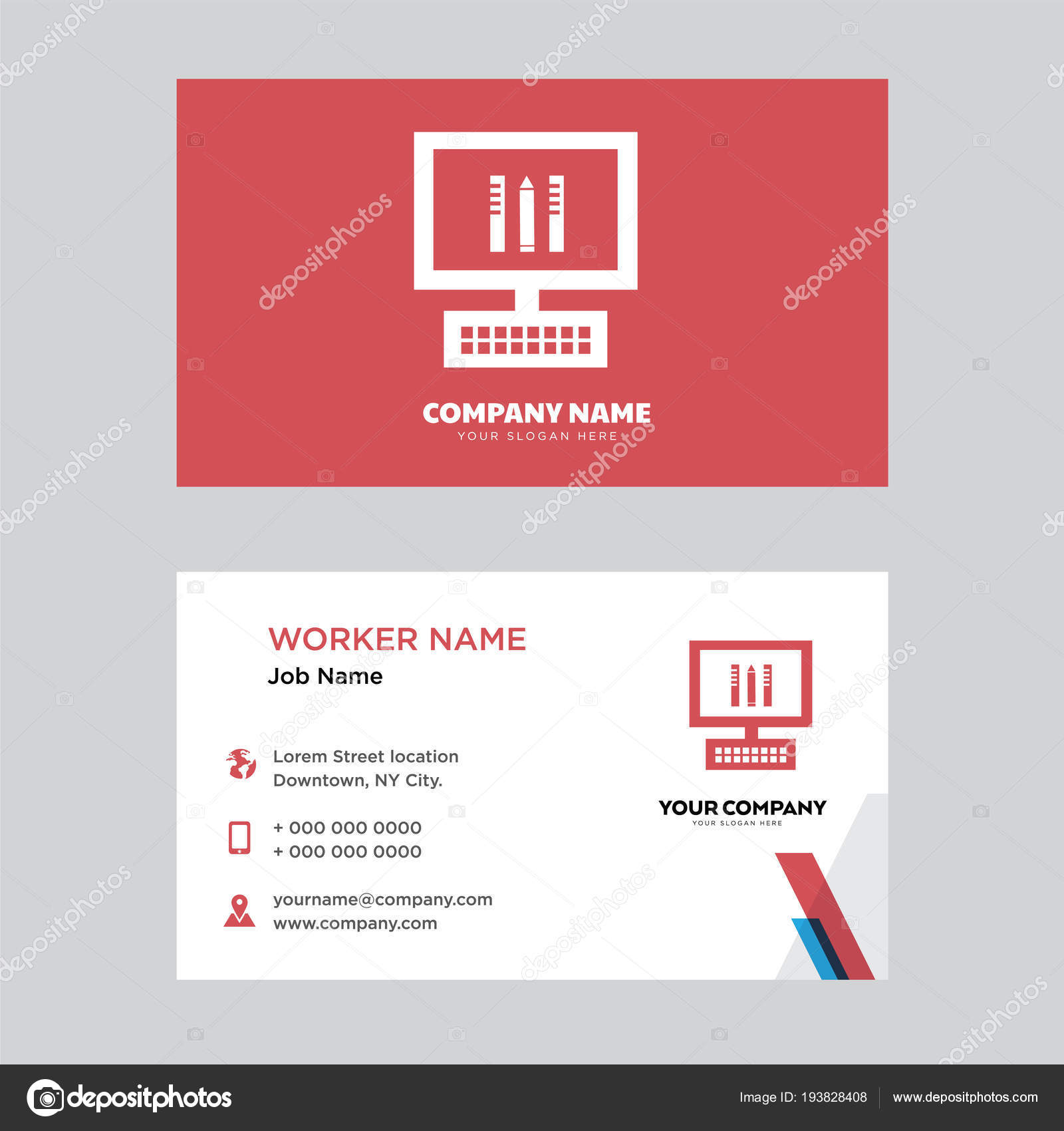 Benefits Of Computer Business Card Design Stock Vector C Vector Best 193828408