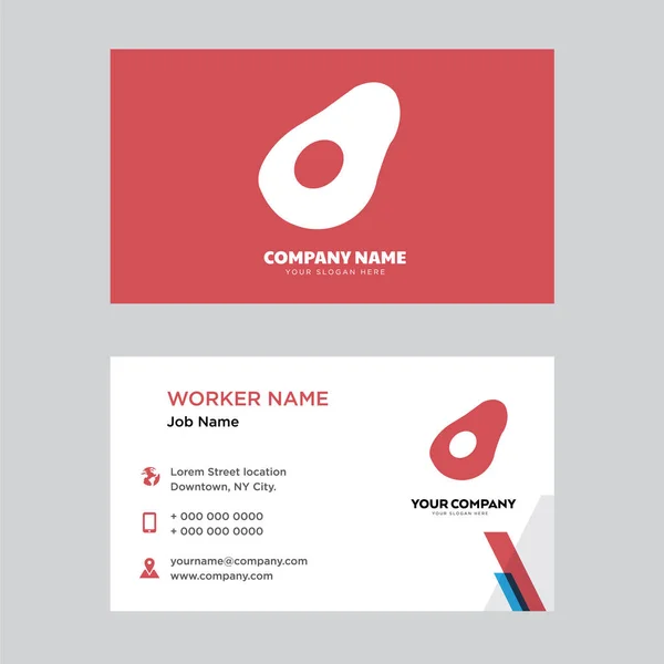 Avocado business card design — Stock Vector