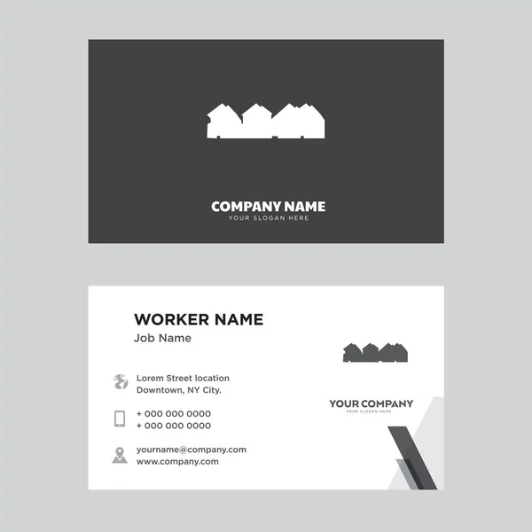 Row of houses business card design — Stock Vector