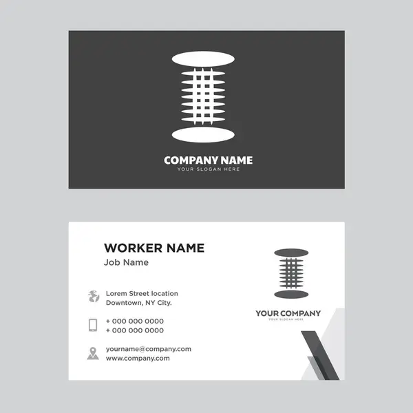 Cylindrical lamp business card design — Stock Vector