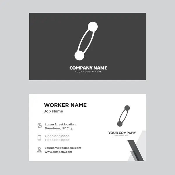 Design de cartão de visita de forma de pino de segurança — Vetor de Stock