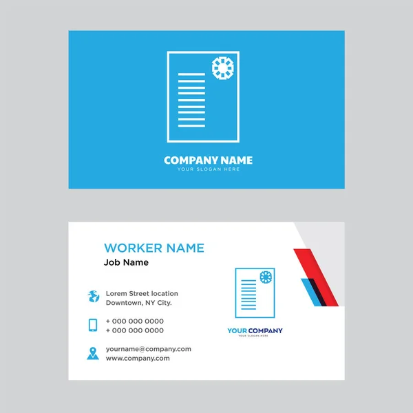 Tanúsítvány business card tervezés — Stock Vector