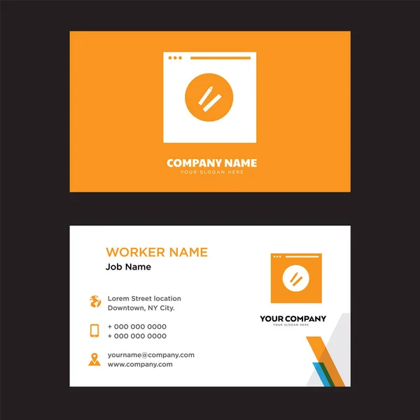 Böngésző business card tervezés — Stock Vector