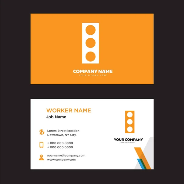 Traffic light business card design — Stock Vector