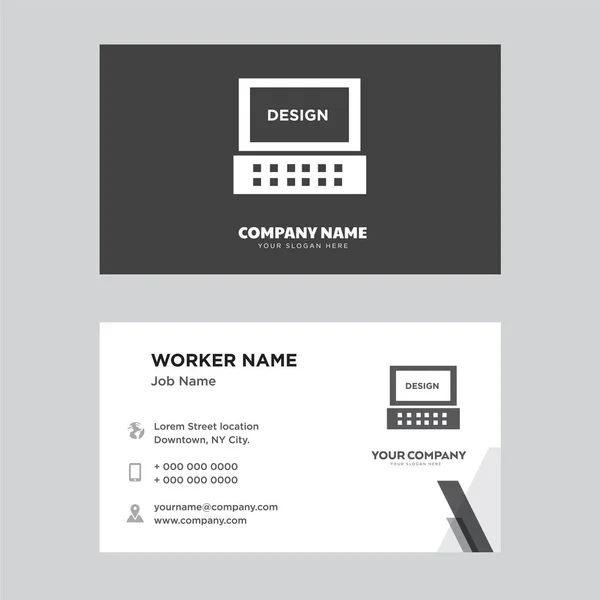 Laptop business card design — Stock Vector