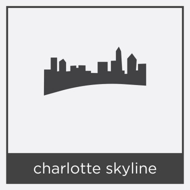 Beyaz arka plan üzerinde izole charlotte manzarası simgesi