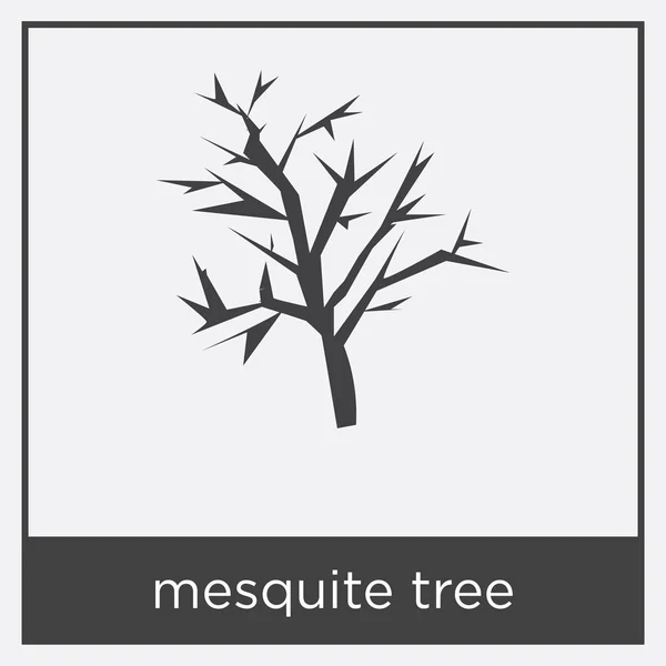 Mesquite tree icon isolated on white background — Stock Vector