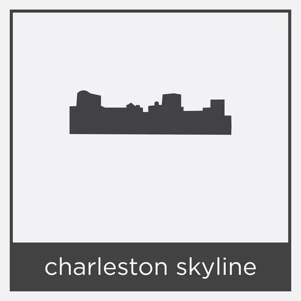 Charleston skyline icono aislado sobre fondo blanco — Vector de stock