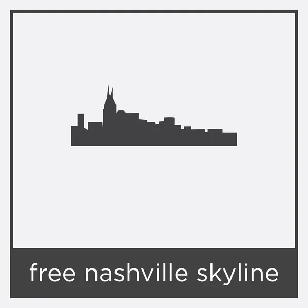 Libre nashville skyline icono aislado sobre fondo blanco — Vector de stock