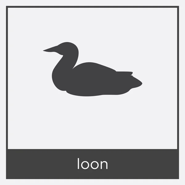 Loon Symbol isoliert auf weißem Hintergrund — Stockvektor
