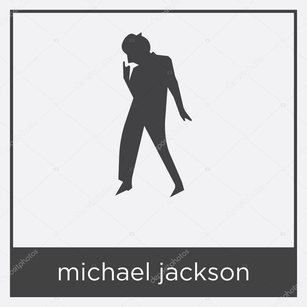 michael jackson icon isolated on white background
