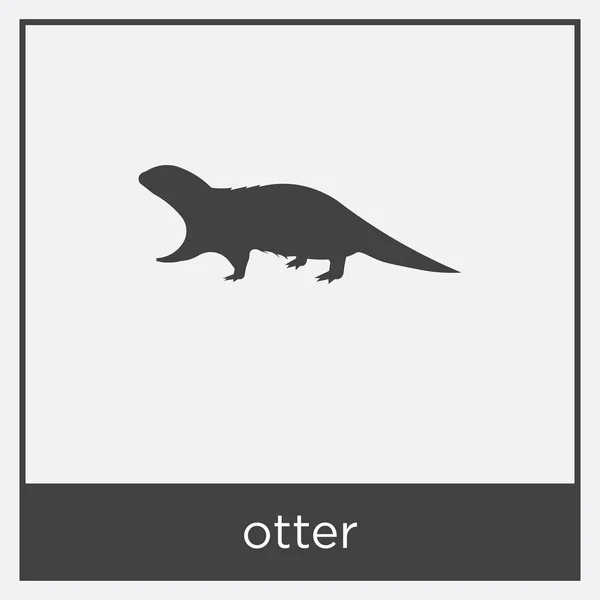 Otter icon isolated on white background — Stock Vector