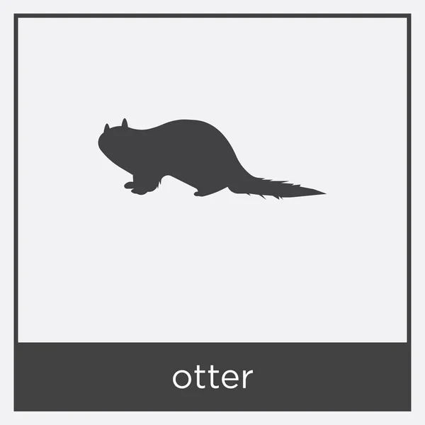 Otter icon isolated on white background — Stock Vector