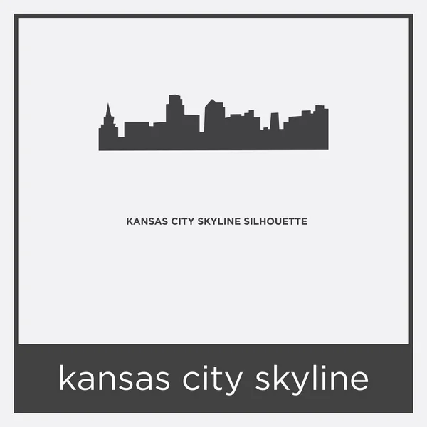 Kansas city skyline icon isoliert auf weißem Hintergrund — Stockvektor