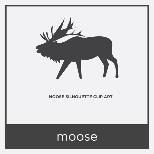 moose icon isolated on white background