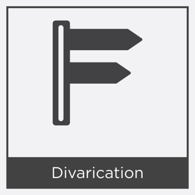 Beyaz arka plan üzerinde izole divarication simgesi