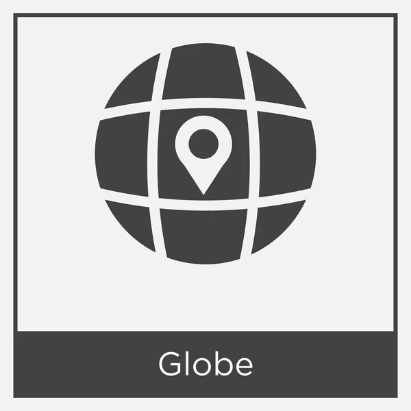 Globus-Symbol isoliert auf weißem Hintergrund — Stockvektor