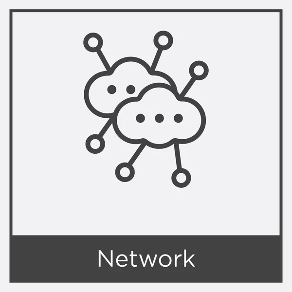 Icône réseau isolée sur fond blanc — Image vectorielle