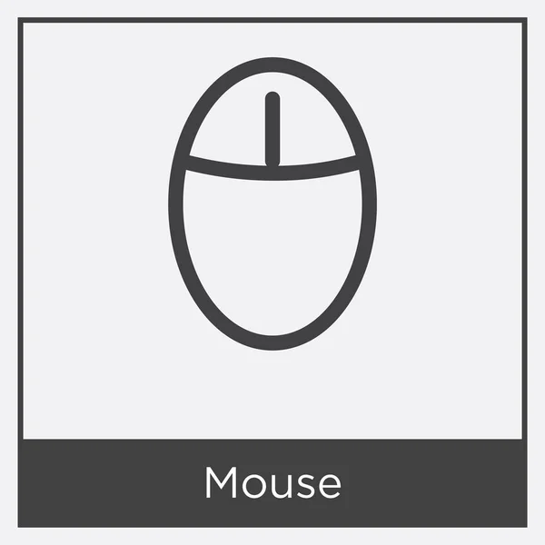 Иконка мыши на белом фоне — стоковый вектор