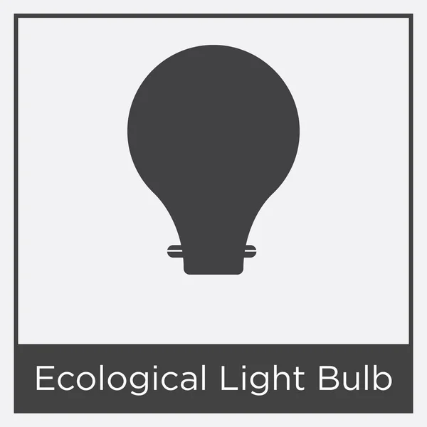 Ekologiska glödlampa ikonen isolerad på vit bakgrund — Stock vektor