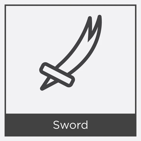Icono de espada aislado sobre fondo blanco — Archivo Imágenes Vectoriales