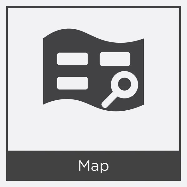 Icono de mapa aislado sobre fondo blanco — Vector de stock