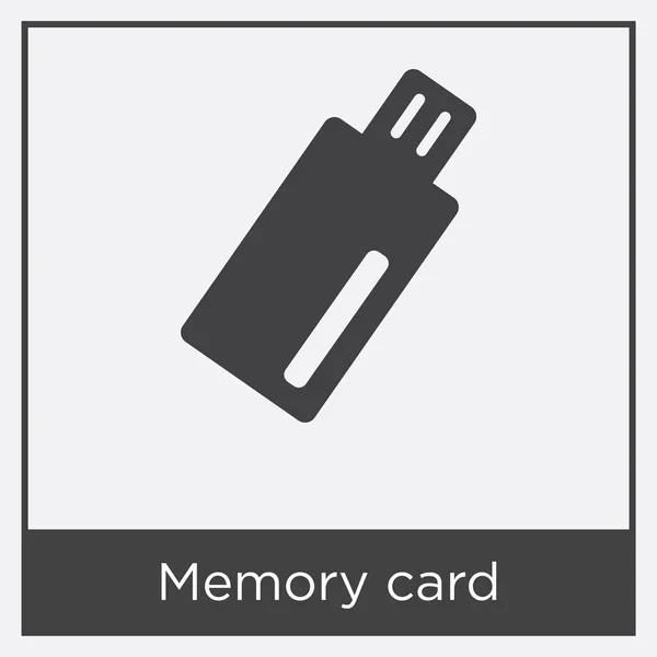 Ícone do cartão de memória isolado no fundo branco — Vetor de Stock