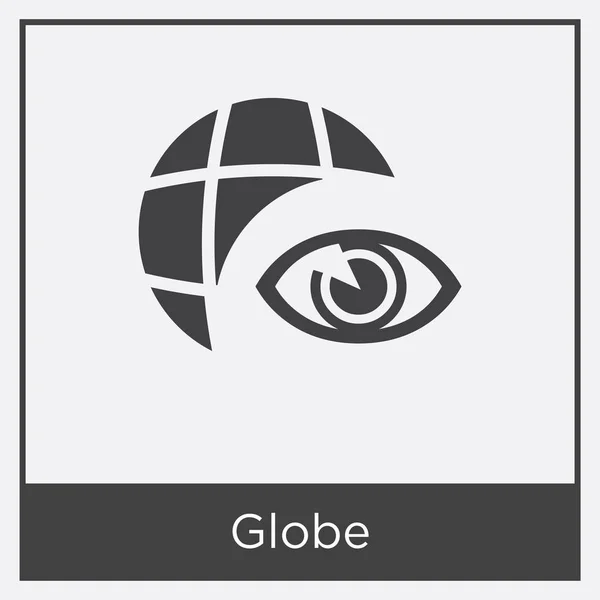 Globus-Symbol isoliert auf weißem Hintergrund — Stockvektor
