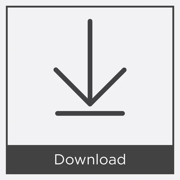 Download icoon geïsoleerd op witte achtergrond — Stockvector