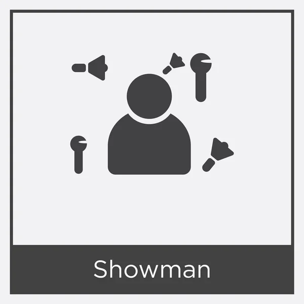 Ícone Showman isolado no fundo branco — Vetor de Stock