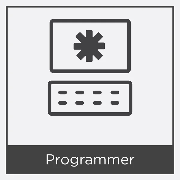 Icono del programador aislado sobre fondo blanco — Vector de stock