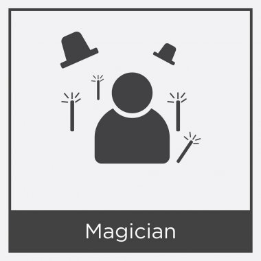 Beyaz arka plan üzerinde izole sihirbaz simgesi