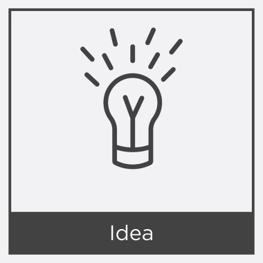 Beyaz arka plan üzerinde izole fikir simgesi