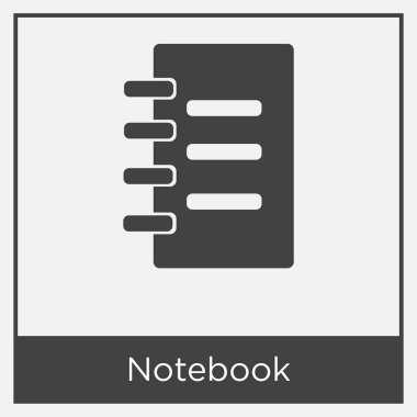 Beyaz arka plan üzerinde izole not defteri simgesi