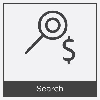 Beyaz arka plan üzerinde izole arama simgesi