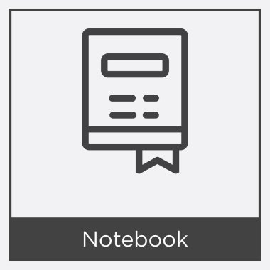 Beyaz arka plan üzerinde izole not defteri simgesi