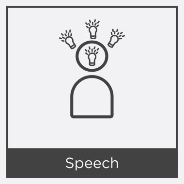 Beyaz arka plan üzerinde izole konuşma simgesini