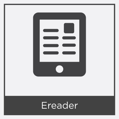 Beyaz arka plan üzerinde izole Ereader simgesi