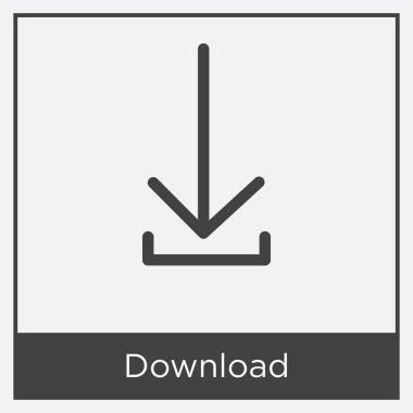 Beyaz arkaplanda indirme simgesi izole edildi