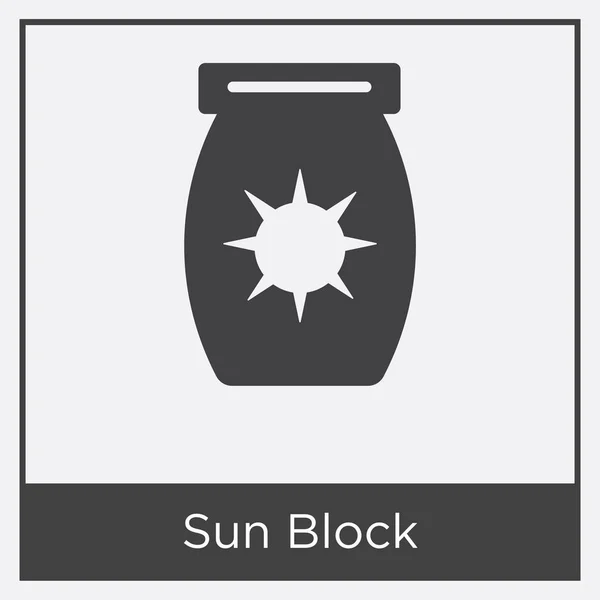 Ícone Sun Block isolado no fundo branco — Vetor de Stock