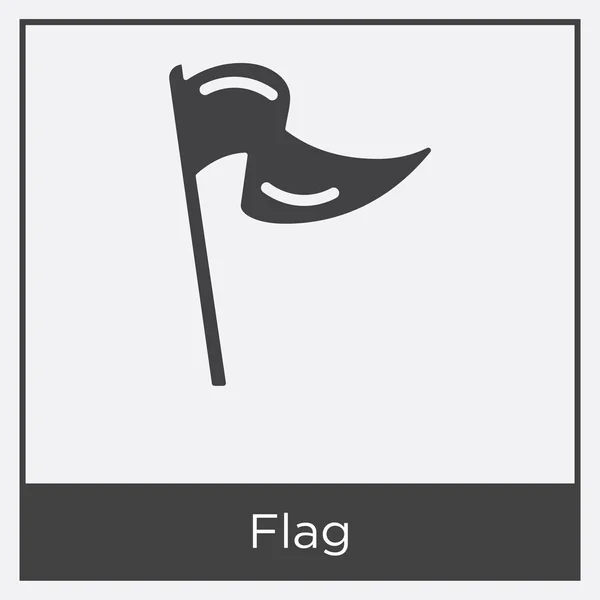 Icono de bandera aislado sobre fondo blanco — Vector de stock