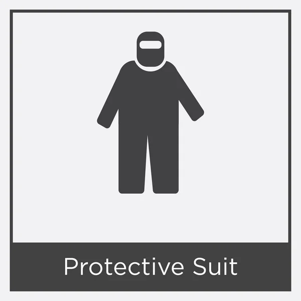 Costume de protection icône isolée sur fond blanc — Image vectorielle