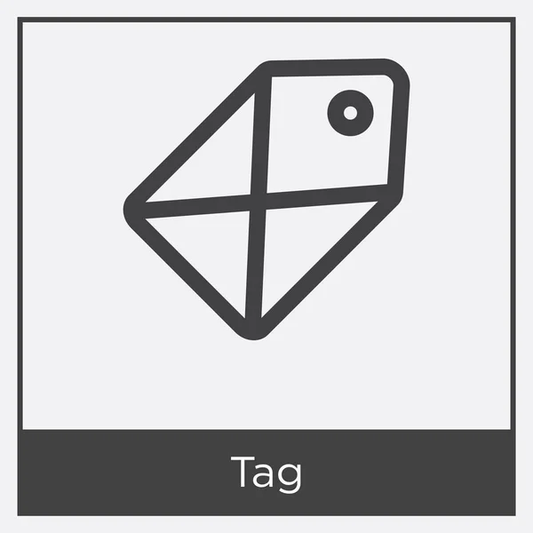 Icona tag isolata su sfondo bianco — Vettoriale Stock