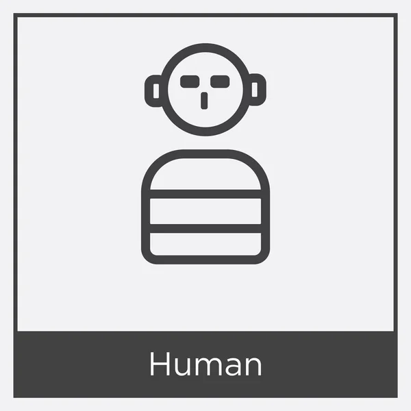 Ícone humano isolado no fundo branco —  Vetores de Stock